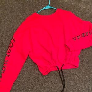 Red Cropped Sweater